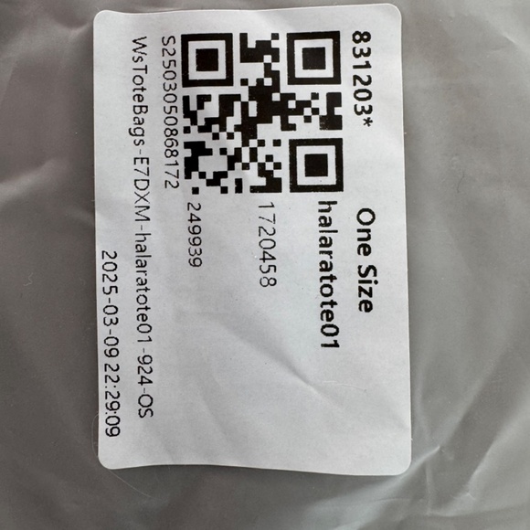 Halara White Canvas Tote Bag - Picture 5 of 5